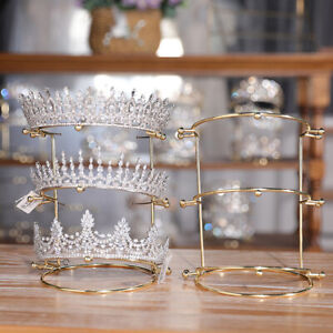 Bride Crown Headband Tiara Support Holder Princess Beads Crown Display Rack  WB