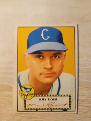 1952 Topps Marv Rickert #50a Rookie Ex or Better No Creases Chicago White Sox  - Image 1 of 3