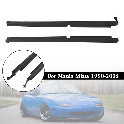 Left & Right Door Glass Window Weatherstrip Seals Set For Mazda Miata 1990-2005 - Image 1 of 4