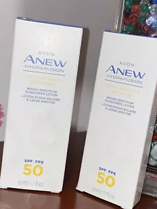 AVON Anew Hydra Fusion Daily Beauty Defense SPF 50 – Lot Of TWO SUNSCREENS - Picture 1 of 2