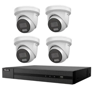 HiLook by Hikvision 6MP Acusense 4 Camera 4CH Turret Kit – 4 x IPC-T361H-MU CCTV - Picture 1 of 1