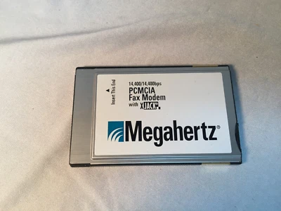 MODEM DE FAX MEGAHERTZ MDL # XJ1144 14400 BPS PCMCIA COM CONECTOR X Vintage Eletrônico - Imagem 1 de 2
