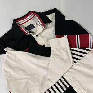 VTG Panhandle Slim Men’s Western Shirt Black,Red & White Long Sleeve Shirt L - Picture 1 of 4