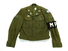 US Army ADC Alaska MP Ike Field Jacket OD Coat Military Police Uniform 34 Short