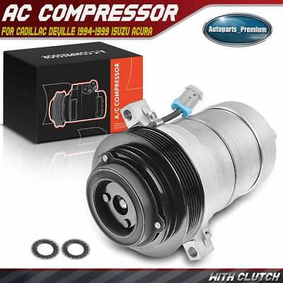 AC Compressor with Clutch for Acura Cadillac Isuzu SLX Allante DeVille Seville - Image 1 of 4