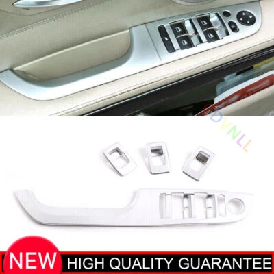 For BMW 3-Series E90 05-2012 Matte Silver Door Window Switch Lift Cover Trim 4* - Image 1 of 4