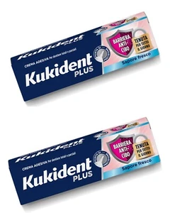 Kukident Plus Barriera Anti-cibo (2 tubi da 40 gr) - Foto 1 di 2