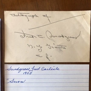 1908 Baseball autograph + 1911  Pre War ( One )  Tobacco card N.Y. Giants - Picture 1 of 6