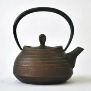 Kyusu Nanbu Tekki Japanische Gusseisen Teekanne Rot Pinselspuren 0,4L Japan - Bild 1 von 2