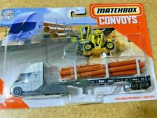 2020 Matchbox Convoy Tesla Semi Truck And Pipe Trailer W/ Forklift