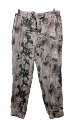 Pantalón de caballete Le Gray Jogger para mujer S Cintura elástica con bolsillos teñidos y teñidos anudados Foto 1 de 4