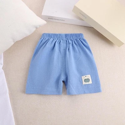 Pantalones cortos de verano para niños de 1 a 5 años Bo para bebé niño algodón lino Foto 1 de 4