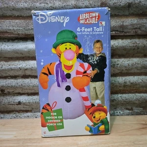 Gemmy 4ft Disney Tigger Snowman Christmas Airblown Inflatable - Picture 1 of 6