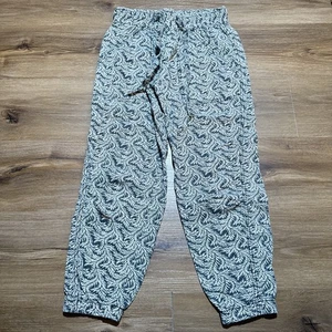 Anthropologie Hose Damen XXSP PET schwarz weiß gemustert Leinenmischung Kordelzug - Bild 1 von 16