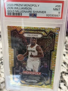 2023 Prizm Monopoly Zion Williamson Gold Millionaire Shimmer /500 PSA 9 #55 - Bild 1 von 3