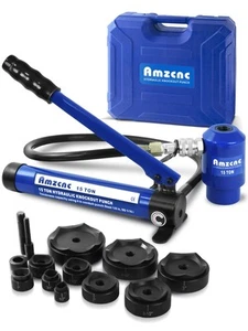 Hydraulic Knockout Punch Electrical Conduit Hole Cutter Set KO Tool Kit (15T(... - Picture 1 of 7