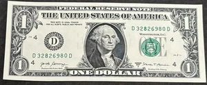 2017 A Uncirc. Cleveland $1 Bill Mis-stamped 8 Green Ink Error Gas Pump Error - Picture 1 of 2