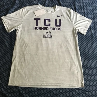 Nike TCU Horned Frogs Velocity Legend Shirt Size LARGE White NWT - Image 1 of 4