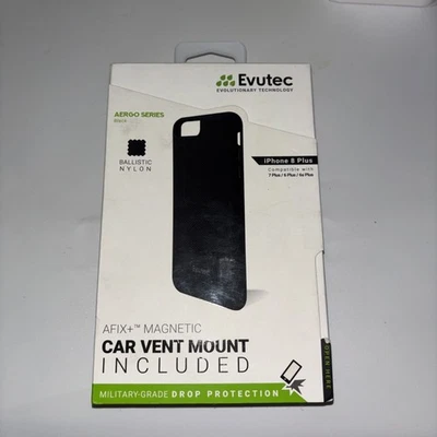 Evutec AERGO Series Black Case + Car Vent Mount iPhone 8plus 7plus 6plus 6s Plus - Image 1 of 4
