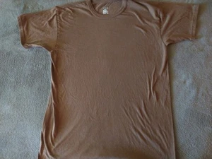 Soffe Shirt Mens Large Brown US Military Army Marines Navy  Fitness T USA Made  - Picture 1 of 6