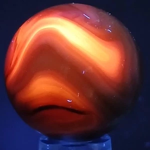 Large UV-Reactive Jabo Swirl Marble .95 Inches Near-Mint Condition - Picture 1 of 19