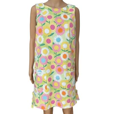 Винтажное хлопковое платье Lilly Pulitzer яркое маргаритка с цветочным принтом размер 8 - Изображение 1 из 4