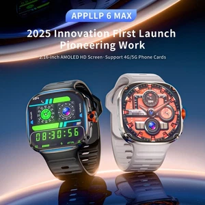 LOKMAT APPLLP 6 Max Android Smart Watch AMOLED Screen Rotating Camera 4G Watch - Picture 1 of 15