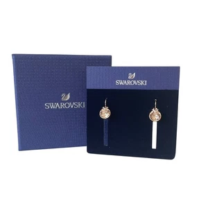 Orecchini Swarovski Bella traforati placcati oro rosa cristalli rosa - Foto 1 di 7