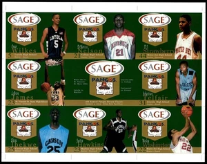 2002-03 Lebron James Rookie SAGE Pangos High School Uncut Sheet Green *JP2064 - Bild 1 von 2