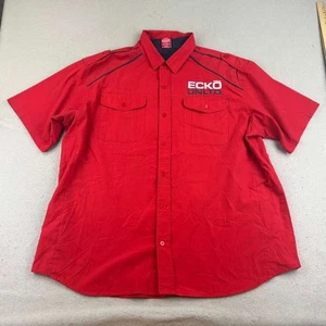 Ecko Untld Shirt Mens 3X Big Red Short Sleeves Button Up - Picture 1 of 10