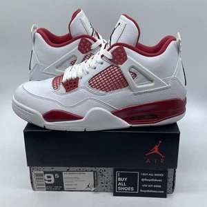 Size 9.5 - Jordan 4 Retro alternate 89 2016 White Red Leather (308497-106) - Picture 1 of 9