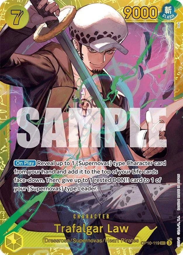 One Piece Trafalgar Law (119) (OP10-119/162) OP10 Royal Blood casi nuevo lámina Foto 1 de 1
