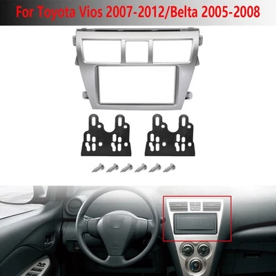 Kits de marco de panel de placa de fascia de radio estéreo para automóvil para Toyota Yaris sedán 2006-2012 Foto 1 de 4