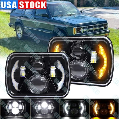 Faro LED PUNTO 5x7" 7x6 pulgadas haz sellado alto/bajo DRL para Chevy S10 Blazer Foto 1 de 4