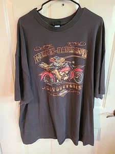 Harley Davidson Motorcycles T-Shirt Mens 3x-L Gray House Of Thunder Engine Biker - Picture 1 of 5