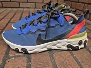 Zapatillas Hombre Nike React Element 55 Colores Juego Real/Negro-Blanco Talla 11 - Imagen 1 de 9