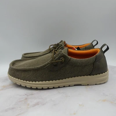 Ciervos Ciervos Zapatos Niños Talla 3M Verde Oliva Lona Sin Cordones Informales Comodidad Relajarse Jr Foto 1 de 4