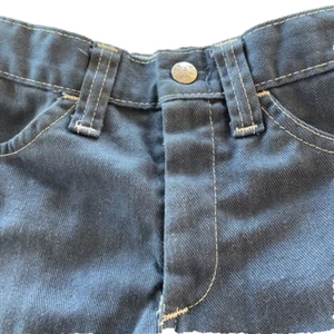 Pantalones Cortos de Jean Billy The Kid Niños Cintura 20 Azul Deshilachado Dobladillo Bolsillos Denim De Colección - Imagen 1 de 4