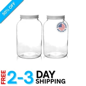 1 Gallon Glass Jar with Airtight Lid - Perfect for Fermenting & Storage - Picture 1 of 10