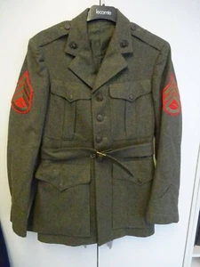US Marine Corps Jacke Staff Sergeant Original WWII 3/1945 Top Zustand !! - Picture 1 of 12