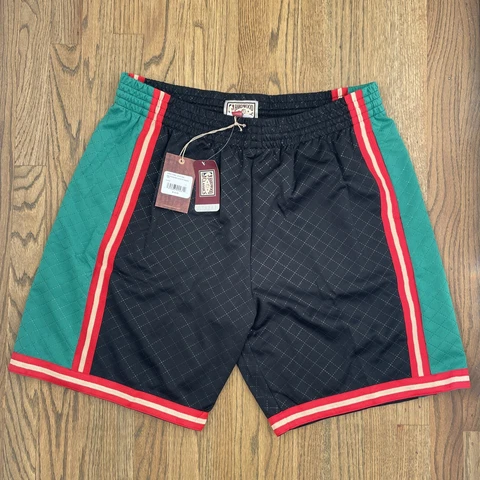 Mitchell & Ness NBA Swingman Shorts LA Lakers 1996 Black NEW Authentic Mens 2XL Cover