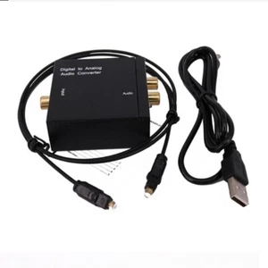 Digital to Analog Audio Converter Optical Coaxial Toslink Adapter RCA Klinke L/R - Bild 1 von 11