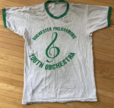 Rochester Philharmonic Orchestra, RPO Vintage Camiseta Timbre Campeón Barra Azul Foto 1 de 4