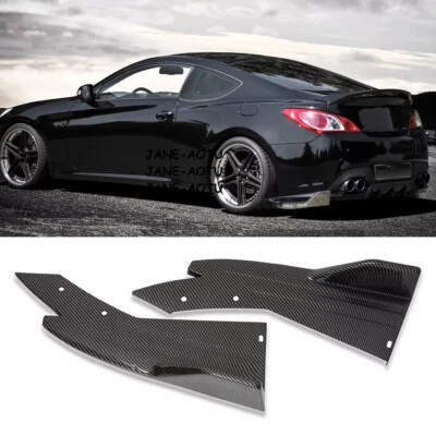 For Hyundai Genesis Coupe ABS Rear Bumper Lip Splitter Diffuser Carbon Fiber - Image 1 of 4