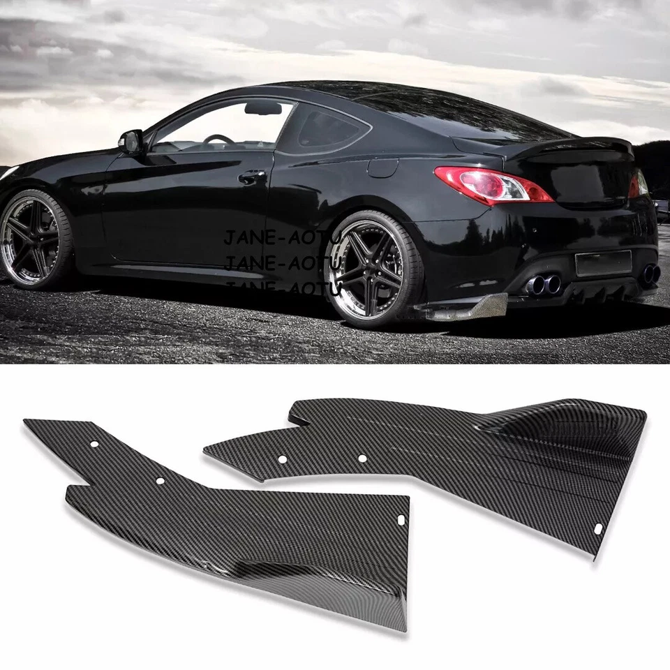 For Hyundai Genesis Coupe ABS Rear Bumper Lip Splitter Diffuser Carbon Fiber - Image 1 of 4
