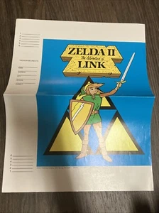 1 Pc 1989 The Legend of Zelda Adventure of Link Super Mario Nintendo Book Cover - Picture 1 of 3