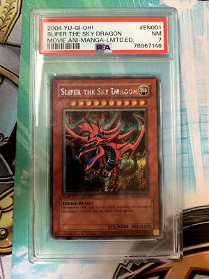 Yugioh Slifer the Sky Dragon YMA-EN001 Secret Rare - PSA 7 NM - Image 1 of 2