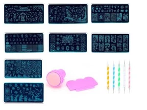 Halloween Nail Art Manicure Decorating Styles Stamping Plate Image Transfer Kit - Picture 1 of 49