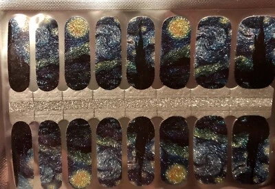 Tiras de esmalte de uñas de color, 16ct. Noche estrellada. LEER DESCRIPCIÓN ABAJO😁 Foto 1 de 3