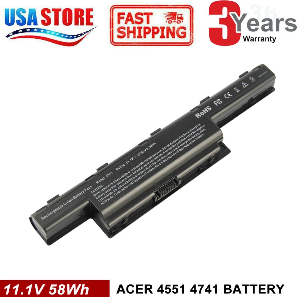 BATERÍA Para Gateway NV55C NV53A NV59C NE56R NE56R10U NE56R13U NE56R41U NEW90 Foto 1 de 4